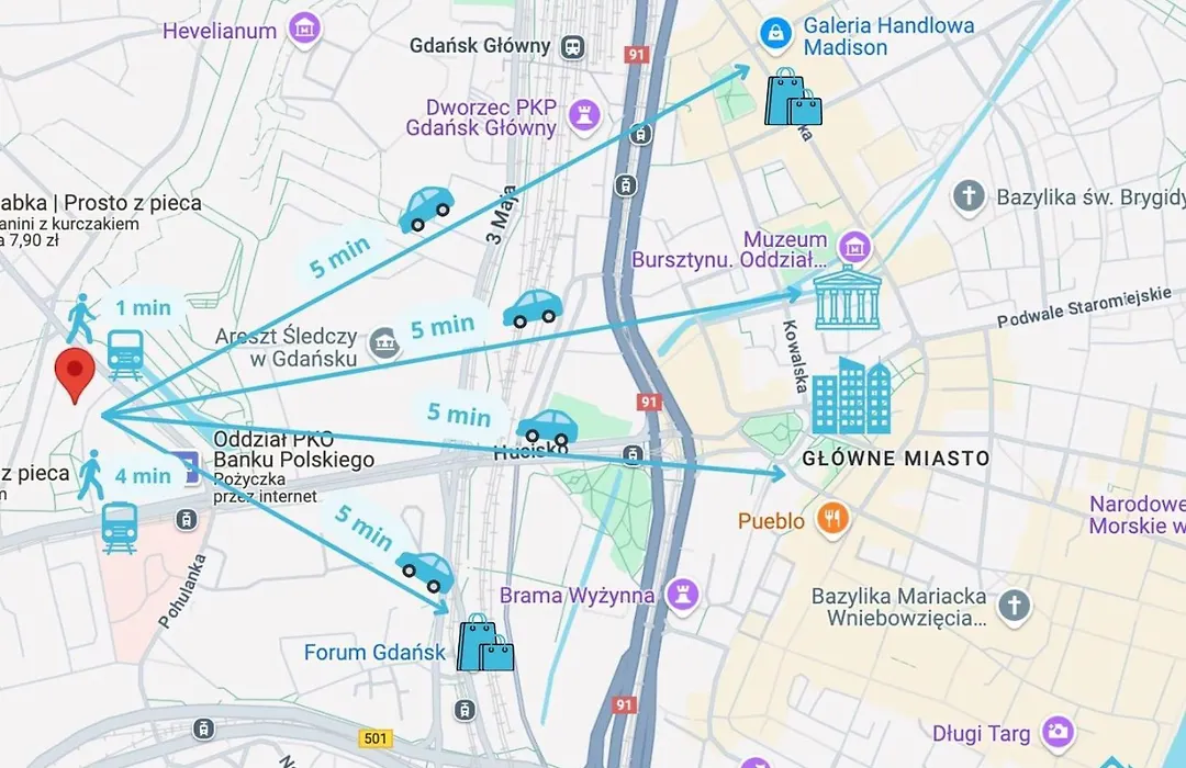 Boho Apartment - 10 Min To Old Town Gdansk,Pkp & Shopping Mall-1