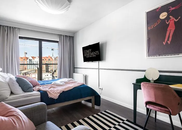 Waterlane w oknami na rzekę - Marina View - Comfy Apartments