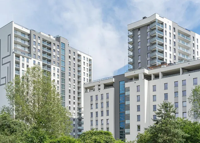 Panorama Baltica 1 - Stylish 15Th Floor Apartment With Rooftop Terrace Near The Sea And Polsat Plus Arena Stadion Stadium Free Parking Gdansk Letnica