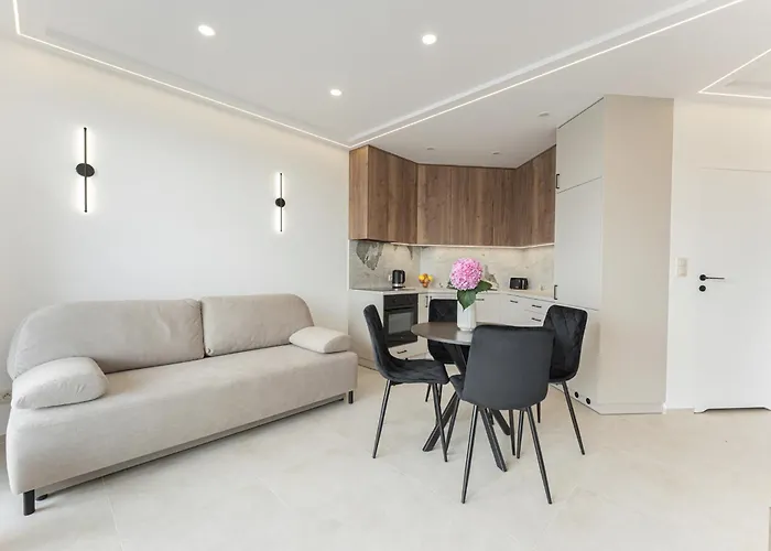 Panorama Baltica 1 - Stylish 15Th Floor Apartment With Rooftop Terrace Near The Sea And Polsat Plus Arena Stadion Stadium Free Parking Gdansk Letnica